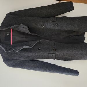 Hugo Boss Men's Gray Wool Coat
